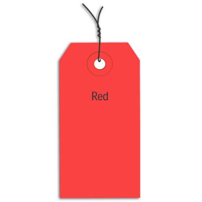 Picture of Partners Brand Prewired Color Shipping Tags, #1, 2 3/4in x 1 3/8in, Red, Box Of 1,000