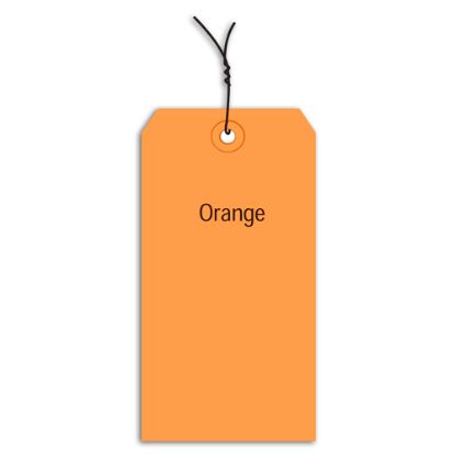 Picture of Partners Brand Prewired Color Shipping Tags, #2, 3 1/4in x 1 5/8in, Orange, Box Of 1,000