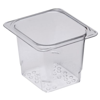 Picture of Cambro Camwear GN 1/6 Size 5in Colander Pans, Clear, Set Of 6 Pans