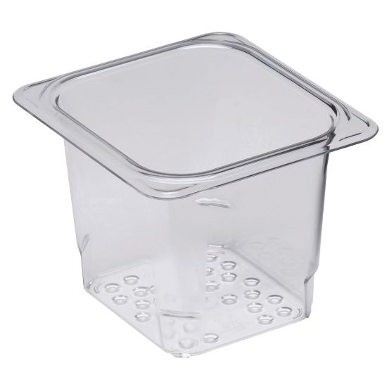 Picture of Cambro Camwear GN 1/6 Size 5in Colander Pans, Clear, Set Of 6 Pans