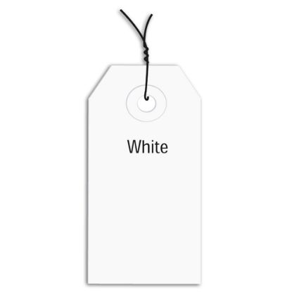 Picture of Partners Brand Prewired Color Shipping Tags, #1, 2 3/4in x 1 3/8in, White, Box Of 1,000