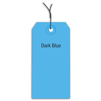 Picture of Partners Brand Prewired Color Shipping Tags, #3, 3 3/4in x 1 7/8in, Dark Blue, Box Of 1,000