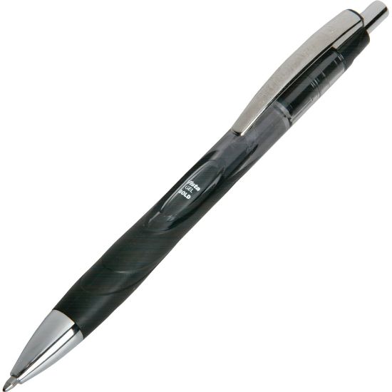 Picture of SKILCRAFT Vista Gel Ink Pen - Bold Pen Point - Retractable - Black Gel-based Ink - Black Barrel - 12 / Dozen