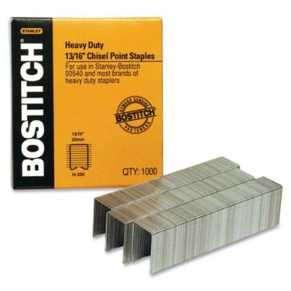 Picture of Bostitch Premium Heavy-Duty Staples, 13/16in Size, Half-Strip, Box Of 1,000