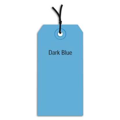 Picture of Partners Brand Prewired Color Shipping Tags, #5, 4 3/4in x 2 3/8in, Dark Blue, Box Of 1,000