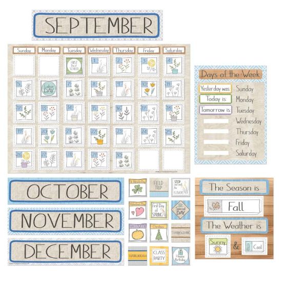 Picture of Eureka A Close-Knit Class Calendar 107-Piece Bulletin Board Set