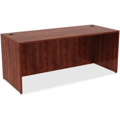 Picture of Lorell Essentials 72inW x 30inD Rectangular Shell Computer Desk, Cherry