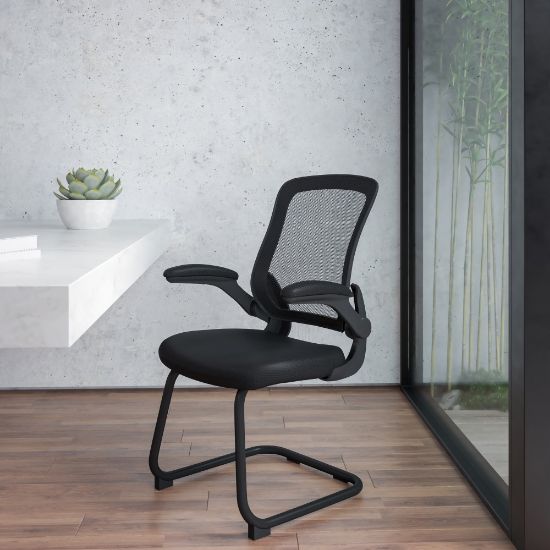 Picture of Flash Furniture Mesh Mid-Back Side Reception Chair, Black