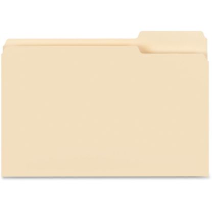 Picture of Business Source 1/3 Tab Cut Legal Top Tab File Folders - 8 1/2in x 14in - 3/4in Expansion - Stock - Manila - 100 / Box