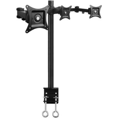 Picture of SIIG Articulating Triple Monitor Desk Mount - 13in to 27in - 6 Display(s) Supported - 13in to 27in Screen Support - 66 lb Load Capacity - 75 x 75, 100 x 100 - 1 - Steel