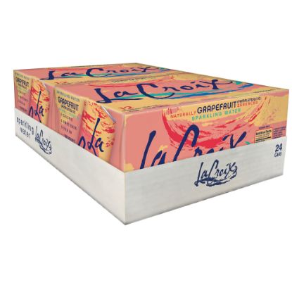 Picture of LaCroix Core Sparkling Water with Natural Grapefruit Flavor, 12 Oz, Case of 24 Cans