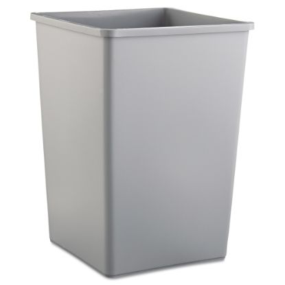 Picture of Rubbermaid Commercial Untouchable Square Waste Receptacle, 35-Gallon, Gray