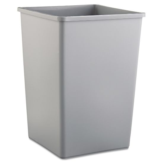 Picture of Rubbermaid Commercial Untouchable Square Waste Receptacle, 35-Gallon, Gray