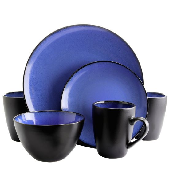 Picture of Gibson Soho Lounge 16-Piece Round Dinnerware Set, Blue