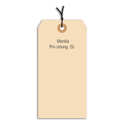 Picture of Partners Brand Prestrung Manila Shipping Tags, 13 Point, #1, 2 3/4in x 1 3/8in, Box Of 1,000