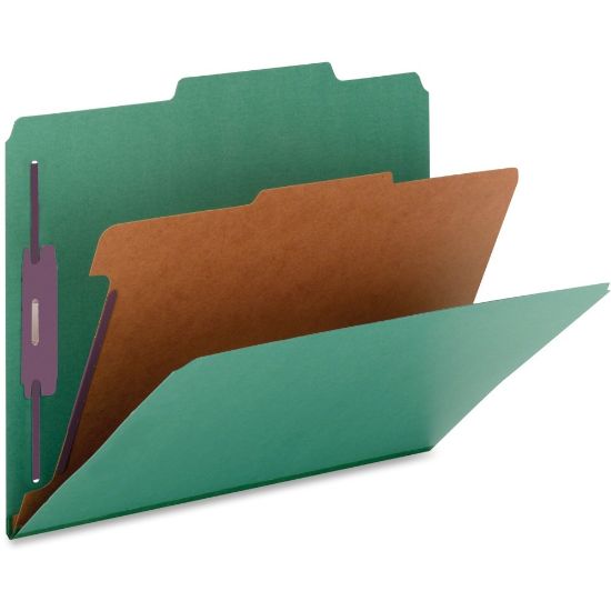 Picture of Nature Saver 1-Divider Color Classification Folders, Legal Size, Green, Box Of 10