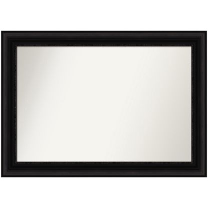 Picture of Amanti Art Non-Beveled Rectangle Framed Bathroom Wall Mirror, 29-1/2in x 41-1/2in, Parlor Black