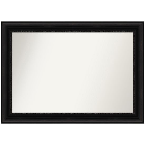 Picture of Amanti Art Non-Beveled Rectangle Framed Bathroom Wall Mirror, 29-1/2in x 41-1/2in, Parlor Black