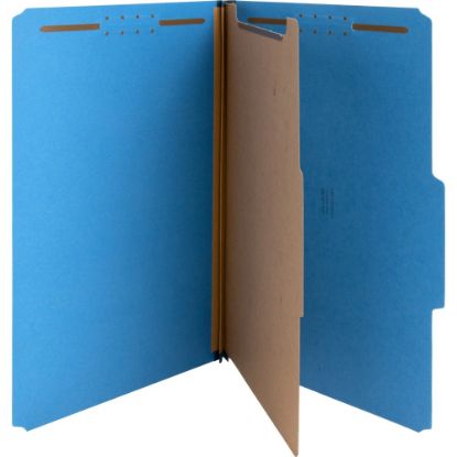 Picture of Nature Saver Color Classification Folders, 2/5in Tab Cut, Right Tab Position, Legal Size , Dark Blue, Box Of 10