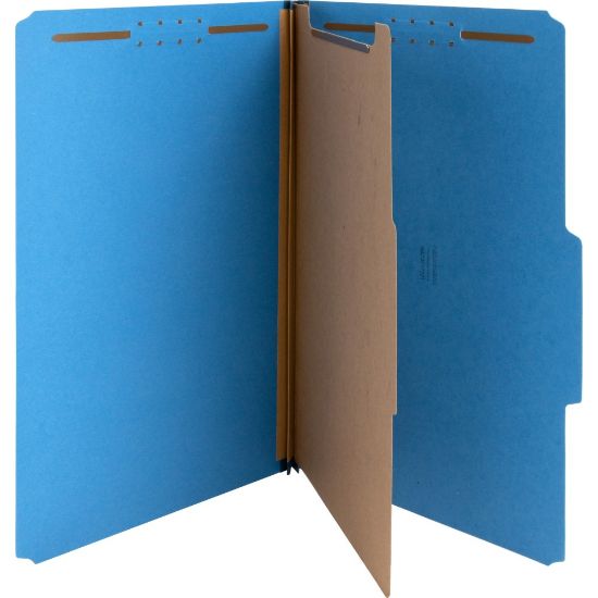 Picture of Nature Saver Color Classification Folders, 2/5in Tab Cut, Right Tab Position, Legal Size , Dark Blue, Box Of 10