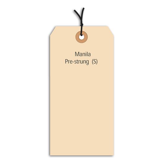 Picture of Partners Brand Prestrung Manila Shipping Tags, 13 Point, #3, 3 3/4in x 1 7/8in, Box Of 1,000