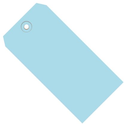 Picture of Partners Brand Color Shipping Tags, #1, 2 3/4in x 1 3/8in, Light Blue, Box Of 1,000