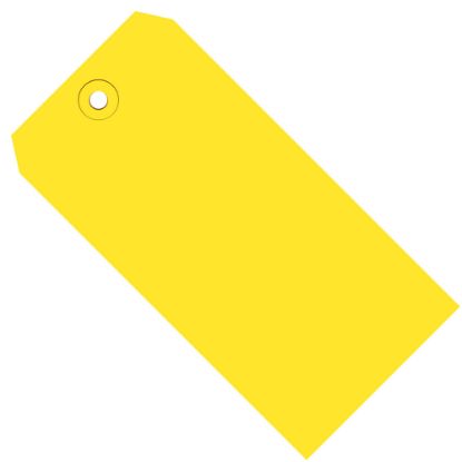 Picture of Partners Brand Color Shipping Tags, #1, 2 3/4in x 1 3/8in, Yellow, Box Of 1,000