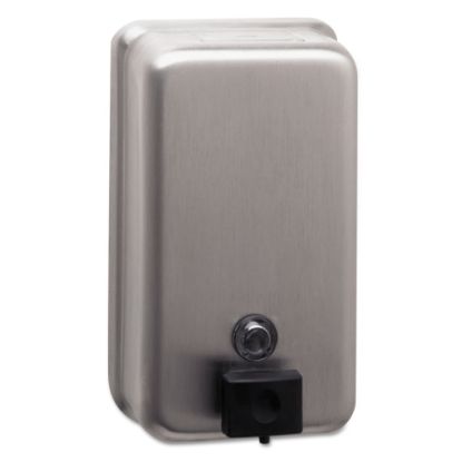 Picture of Bobrick ClassicSeries Surface-Mounted 40 Oz Soap Dispenser, Stainless Steel