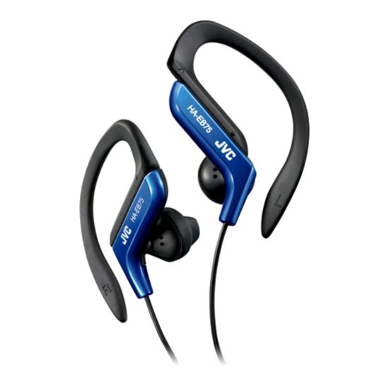 Picture of JVC Ear-Clip Headphones for Light Sports With Bass Enhancement, Black/Blue