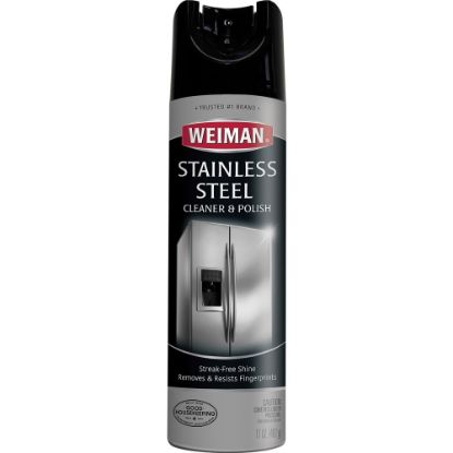 Picture of Weiman Stainless Steel Cleaner And Polish Aerosol Spray, 17 Oz Can