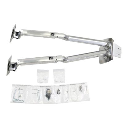 Picture of Ergotron MXV Desk Dual Monitor Arm - Mounting kit - for 2 monitors - aluminum - polished aluminum - screen size: up to 24in - desk-mountable