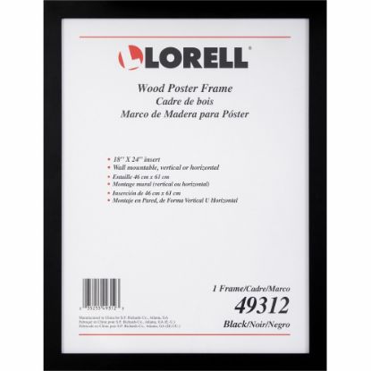 Picture of Lorell Wide Frame - 18in Frame Size - Rectangle - Horizontal, Vertical - 1 Each - Black