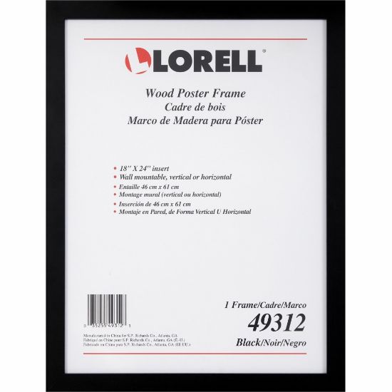 Picture of Lorell Wide Frame - 18in Frame Size - Rectangle - Horizontal, Vertical - 1 Each - Black