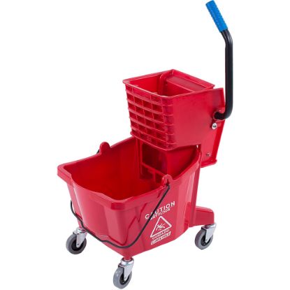 Picture of Carlisle Mop Bucket With Wringer, 26 Qt, Red