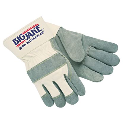 Picture of Big Jake Heavy-Duty Side Split Gloves, Small, Leather, Pack Of 12