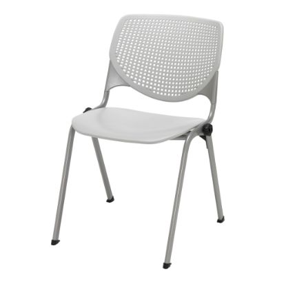 Picture of KFI Studios KOOL Stacking Chair, Light Gray/Silver