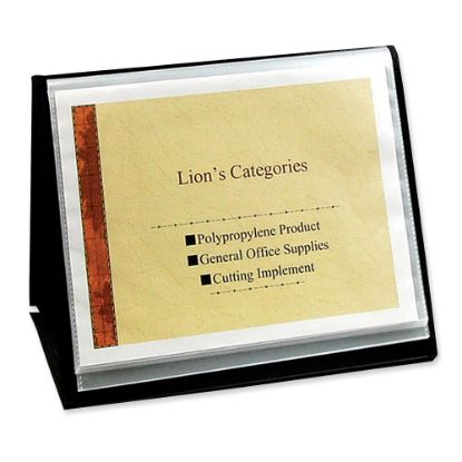 Picture of Lion Flip-N-Tell Display Book-N-Easel, 8-12/" x 11in, 40% Recycled, Black