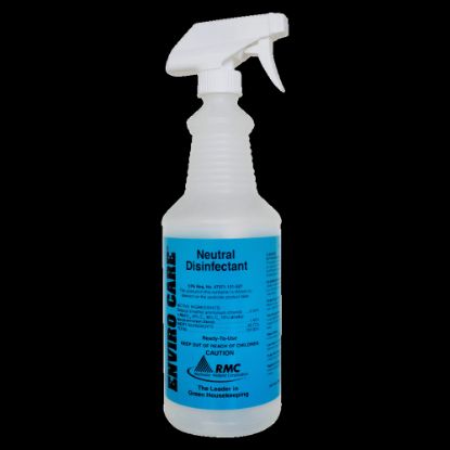 Picture of RMC Snap! Trigger Bottle For RMC Enviro Care Neutral Disinfectant, 1 Qt, Clear Frosted, Pack Of 48