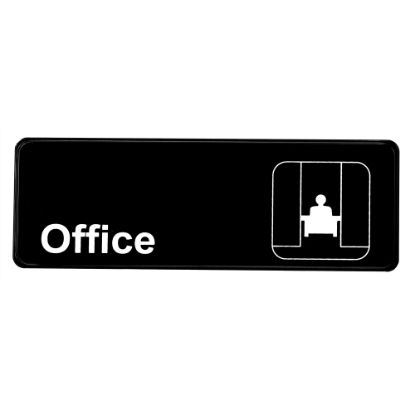 Picture of Alpine Office Signs, 3in x 9in, Black, Pack Of 15 Signs