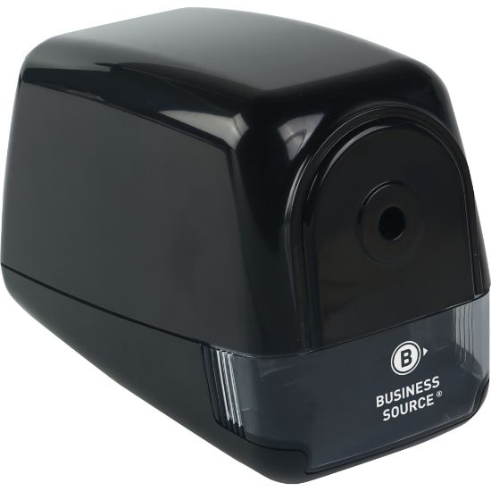 Picture of Business Source Electric Pencil Sharpener - Helical - AC Adapter Powered - 3.9in Height x 4.5in Width - Black - 1 Each