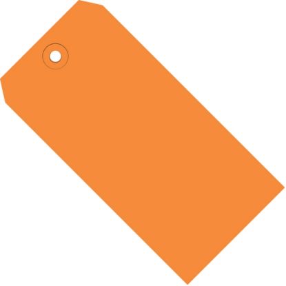 Picture of Partners Brand Color Shipping Tags, #4, 4 1/4in x 2 1/8in, Orange, Box Of 1,000