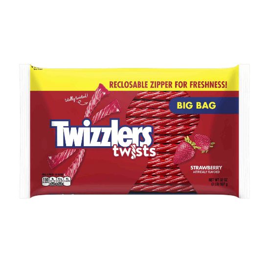 Picture of Twizzlers Strawberry Twists, 32-Oz Zipper Bags, Pack Of 2 Bags