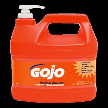 Picture of GOJO Natural Orange Professional Formula Liquid Hand Soap Cleaner, Citrus Scent, 128 Oz Bottle