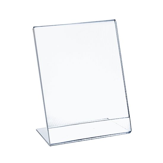 Picture of Azar Displays Acrylic L-Shaped Sign Holders, 17in x 11in, Clear, Pack Of 10