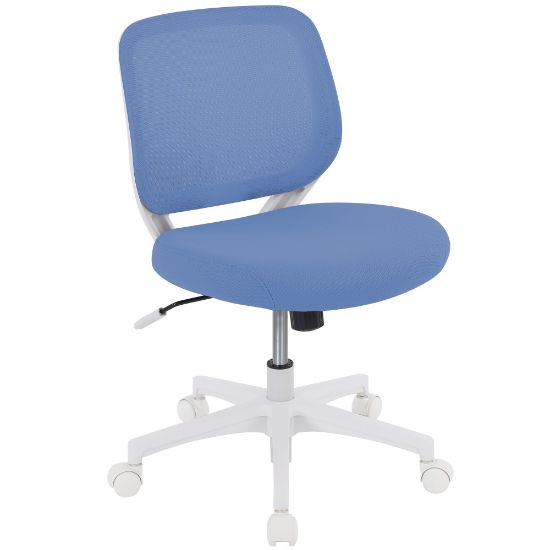 Picture of Realspace Adley Mesh/Fabric Low-Back Task Chair, Blue/White