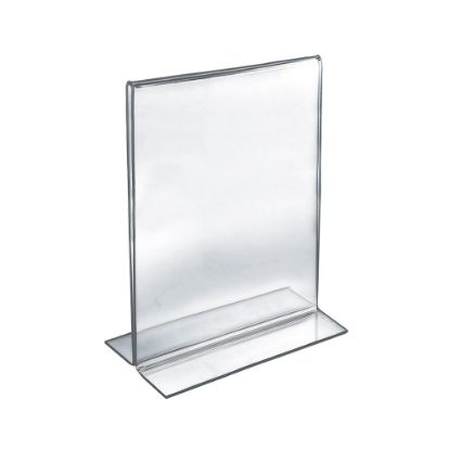 Picture of Azar Displays Double-Foot Acrylic Sign Holders, 12in x 9in, Clear, Pack Of 10