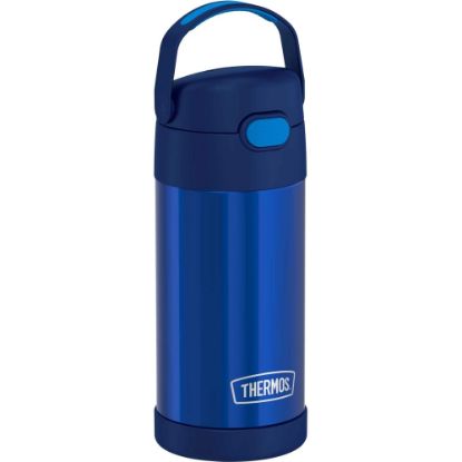 Picture of Thermos FUNtainer Water Bottle 12Oz - 12 fl oz - Navy - Stainless Steel, Silicone