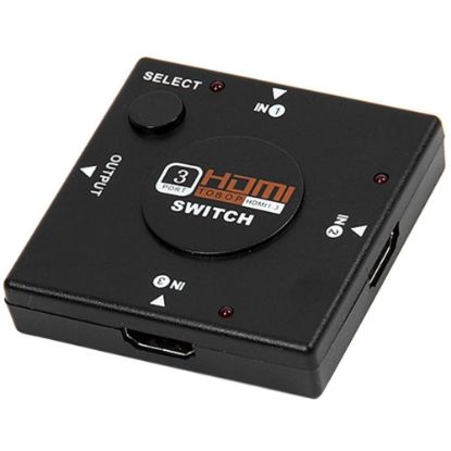 Picture of 4XEM 3 Port HDMI Switch with full HD support. 3 HDMI devices into 1 HDMI display. - 3 Port HDMI Switch with 1920 x 1080 - Full HD - 3 HDMI in and switch to 1 HDMI out