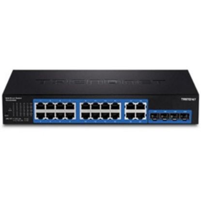 Picture of TRENDnet 20-Port Gigabit Web Smart Switch; 16 x Gigabit Ports; 4 x shared Gigabit Ports (RJ-45/SFP); VLAN; QoS; LACP; IPv6 Support; 40 Gbps Switching Capacity; Lifetime Protection; TEG-204WS - 20-Port Gigabit Web Smart Switch