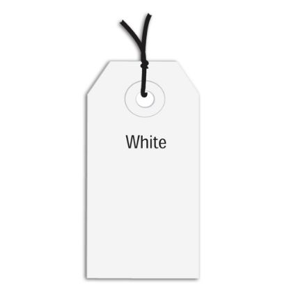 Picture of Partners Brand Prestrung Color Shipping Tags, #1, 2 3/4in x 1 3/8in, White, Box Of 1,000